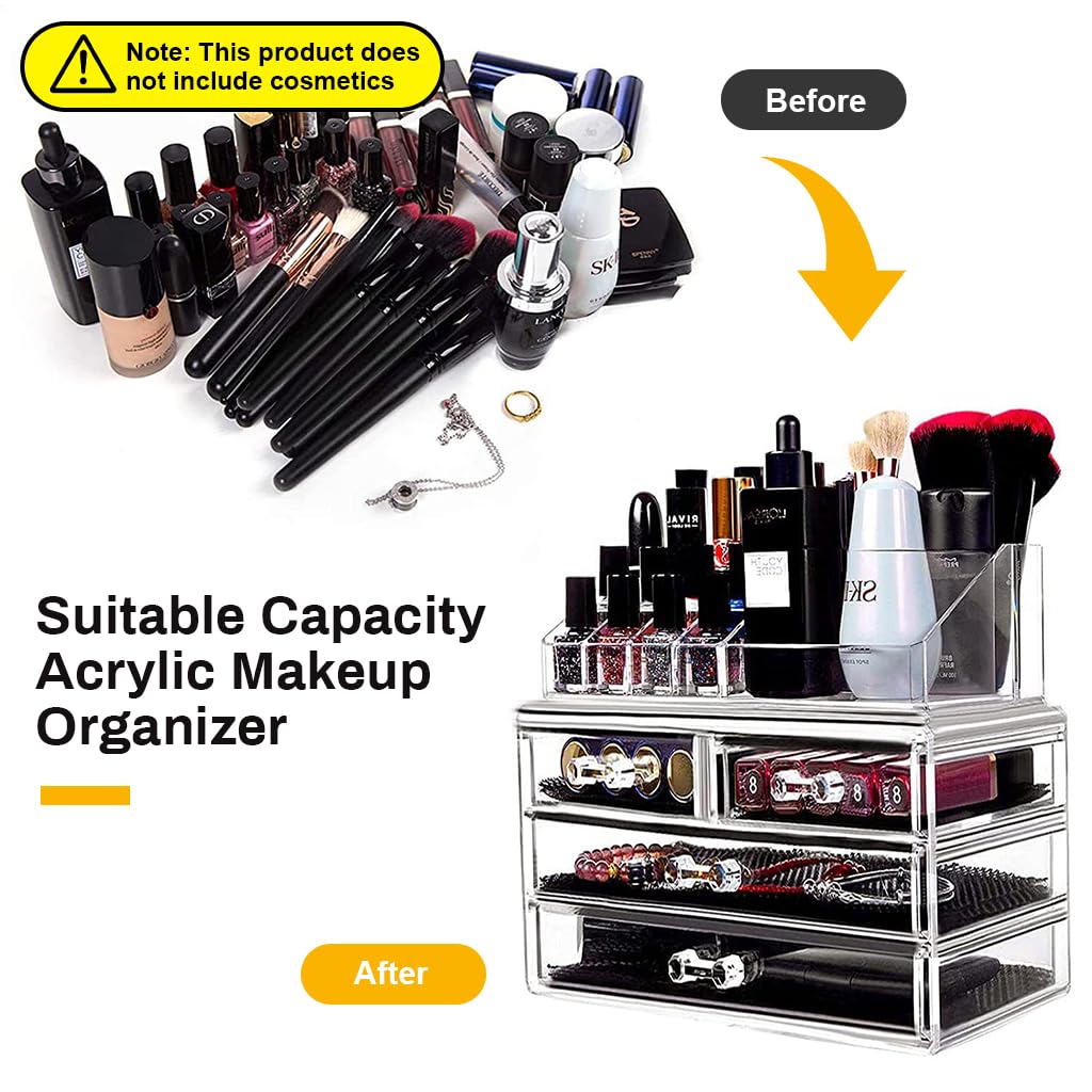 MAYCREATE Dressing Table Organizer Desk Organizer Set of 3Pcs Stackable Makeup Organizer Stylish Transparent Acrylic Desk Organizer for Makeups Tools, Lipsticks, Scrapbooking, Stationeries MAYCREATE Dressing Table Organizer Desk Organizer Set of 3Pcs Stackable Makeup Organizer Stylish Transparent Acrylic Desk Organizer for Makeups Tools, Lipsticks, Scrapbooking, Stationeries